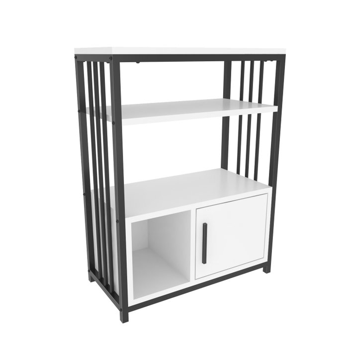 Hanah Home Estantería Letos Blanco y Negro